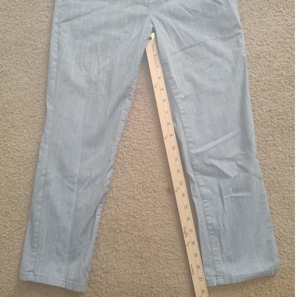 Cat & Jack Boys Light Blue Pinstripe Adjustable Waist Dress Pants Size 12